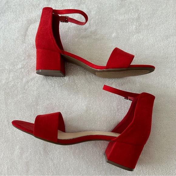 SUGAR Noelle Red Block Heel Sandals - Picture 4 of 7